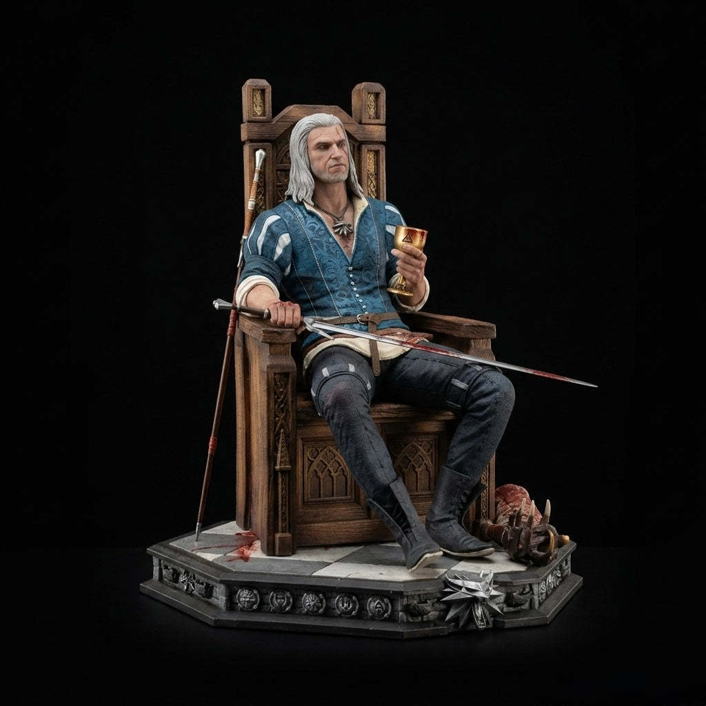 Witcher 3 Wild Hunt Geralt 1:6 Scale Resin Statue