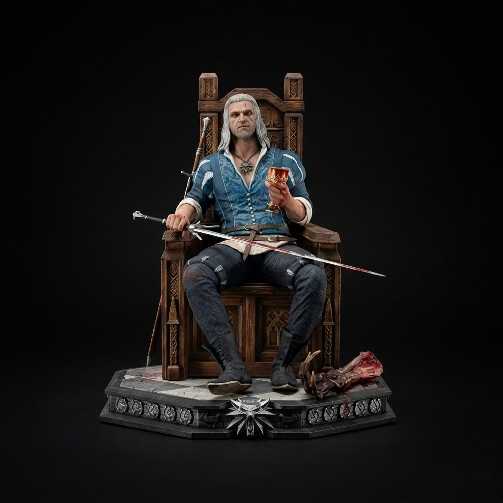 Witcher 3 Wild Hunt Geralt 1:6 Scale Resin Statue