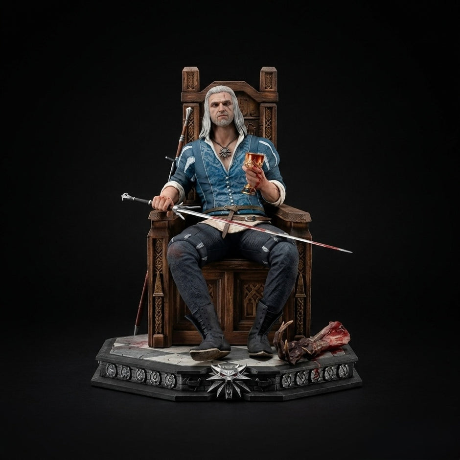 Witcher 3 Wild Hunt Geralt 1:6 Scale Resin Statue