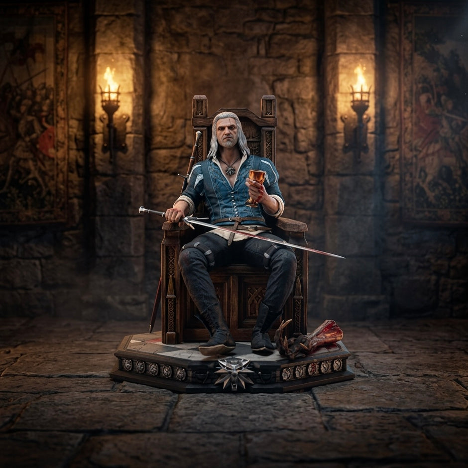 Witcher 3 Wild Hunt Geralt 1:6 Scale Resin Statue