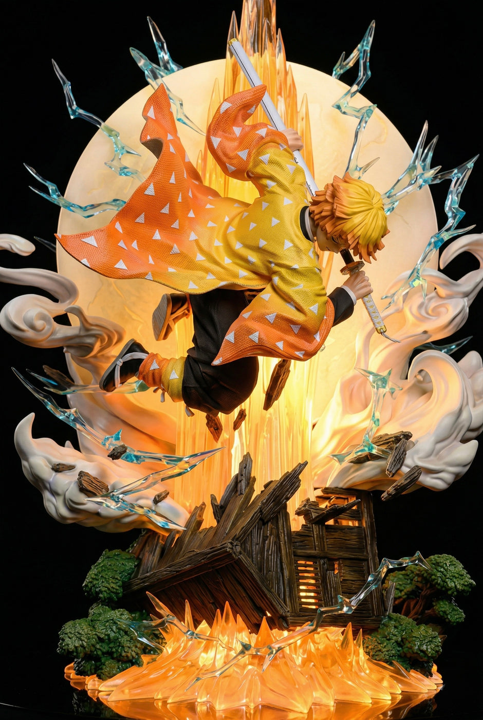 Demon Slayer Zenitsu Agatsuma Light-Up Resin 1:5 Scale Statue
